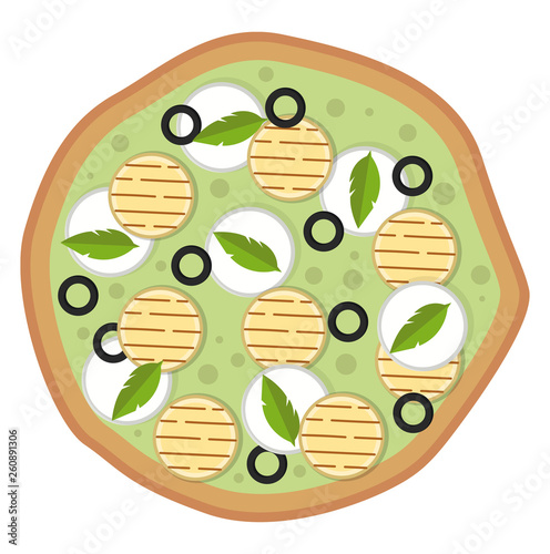 Vegetarian pizza Print