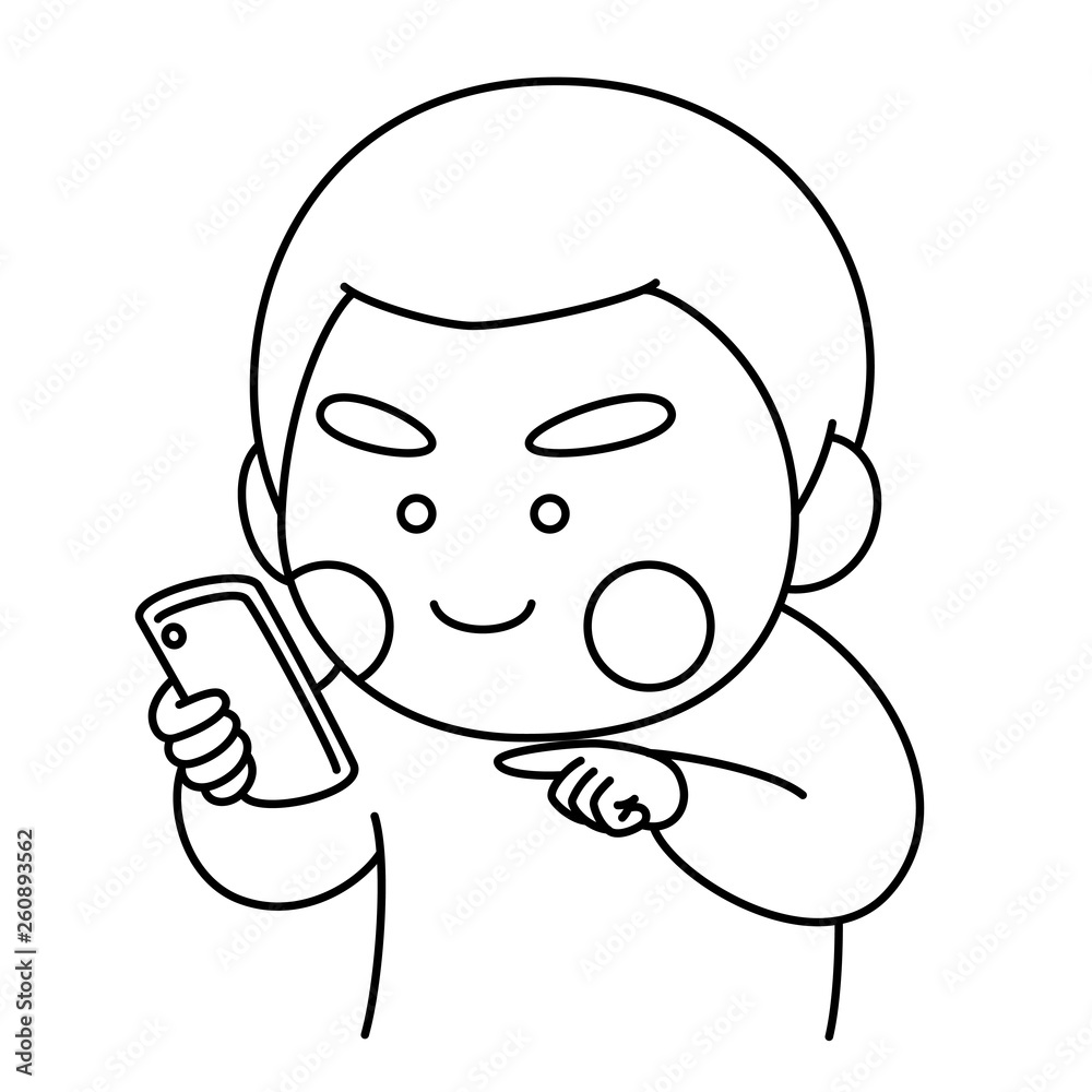 少年スマホ笑顔 少年スマホ笑顔