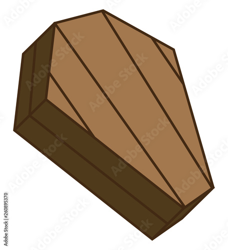 A funeral box used for carrying dead body known as coffin vector color drawing or illustration