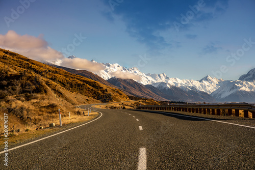 The Road to Aoraki Mt Cook National Park