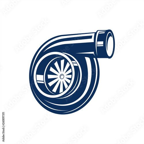 logo design for turbo engine Stock Vector | Adobe Stock