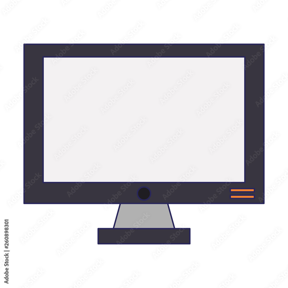 Computer screen hardware isolated blue lines Computer screen hardware isolated blue lines