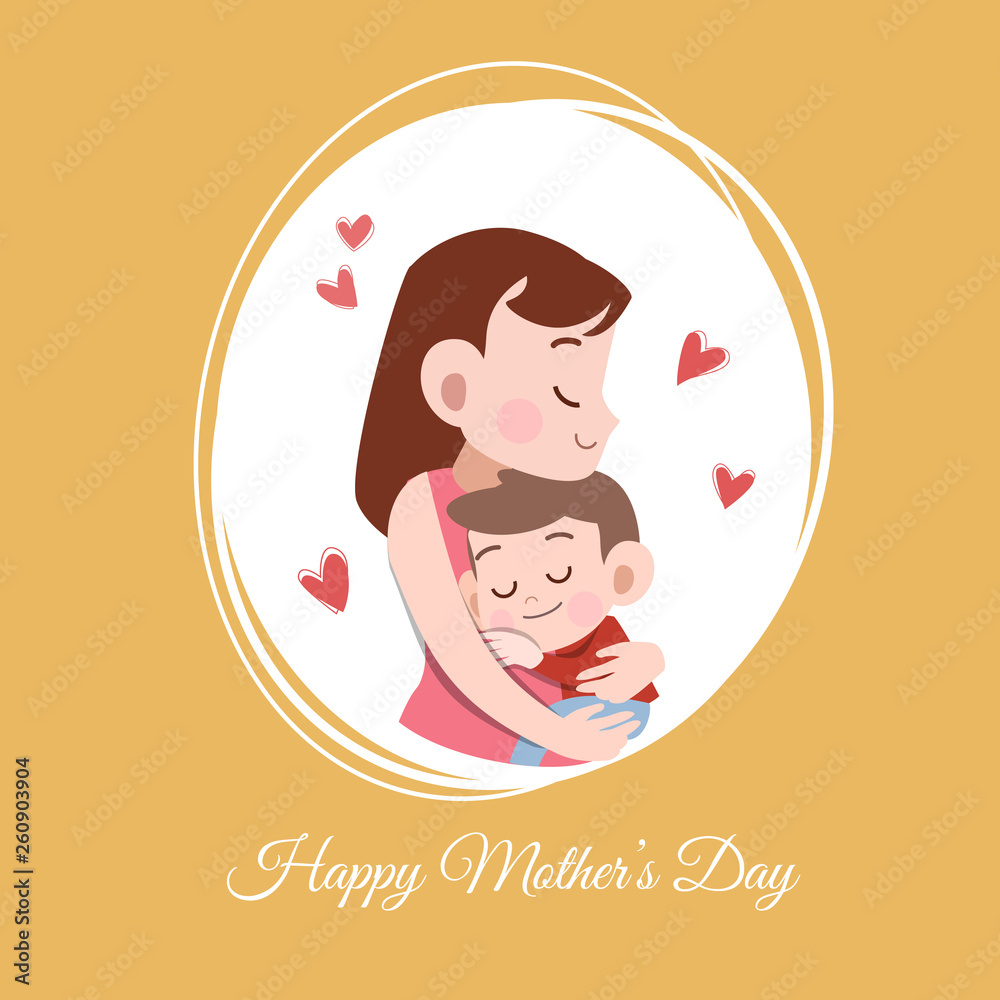 mothers day card greeting vector illustration mothers day card greeting vector illustration
