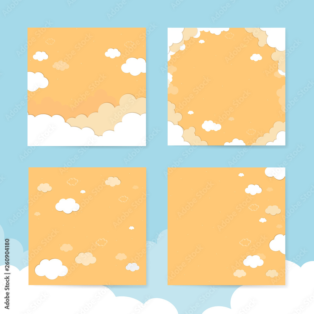 Cloudy yellow sky pattern