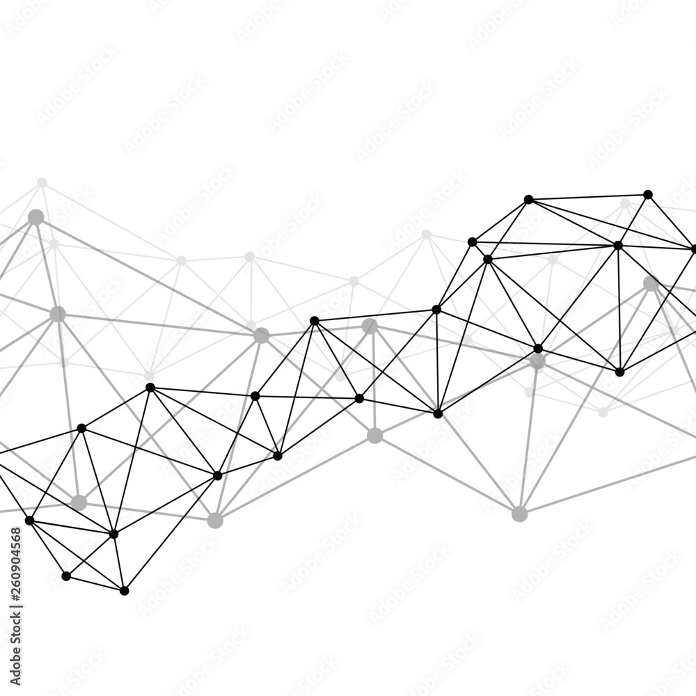 White neural network illustration