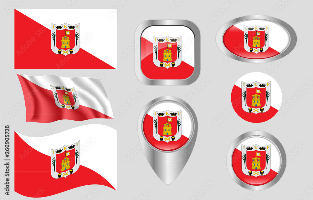Obraz premium Flag of Tlaxcala, Mexico