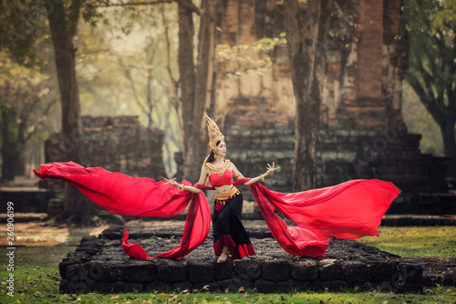 Aspara Dancer Angkor Wat in the ASEAN culture Traditional Concept , at Angkor wat, SiemReap, Cambodia photo