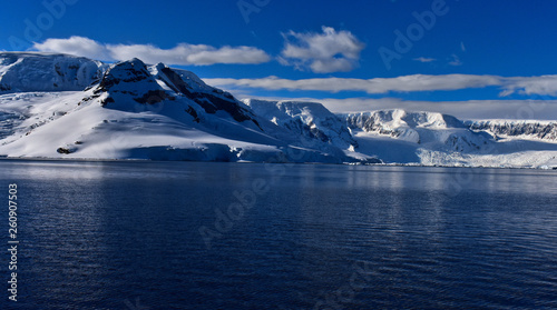 Antarctic ice covered mountains and terrains  © bryan salem