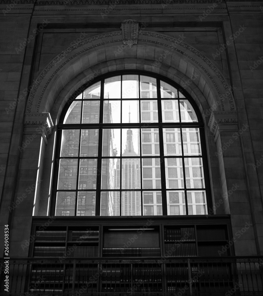 Empire State through window Empire State through window
