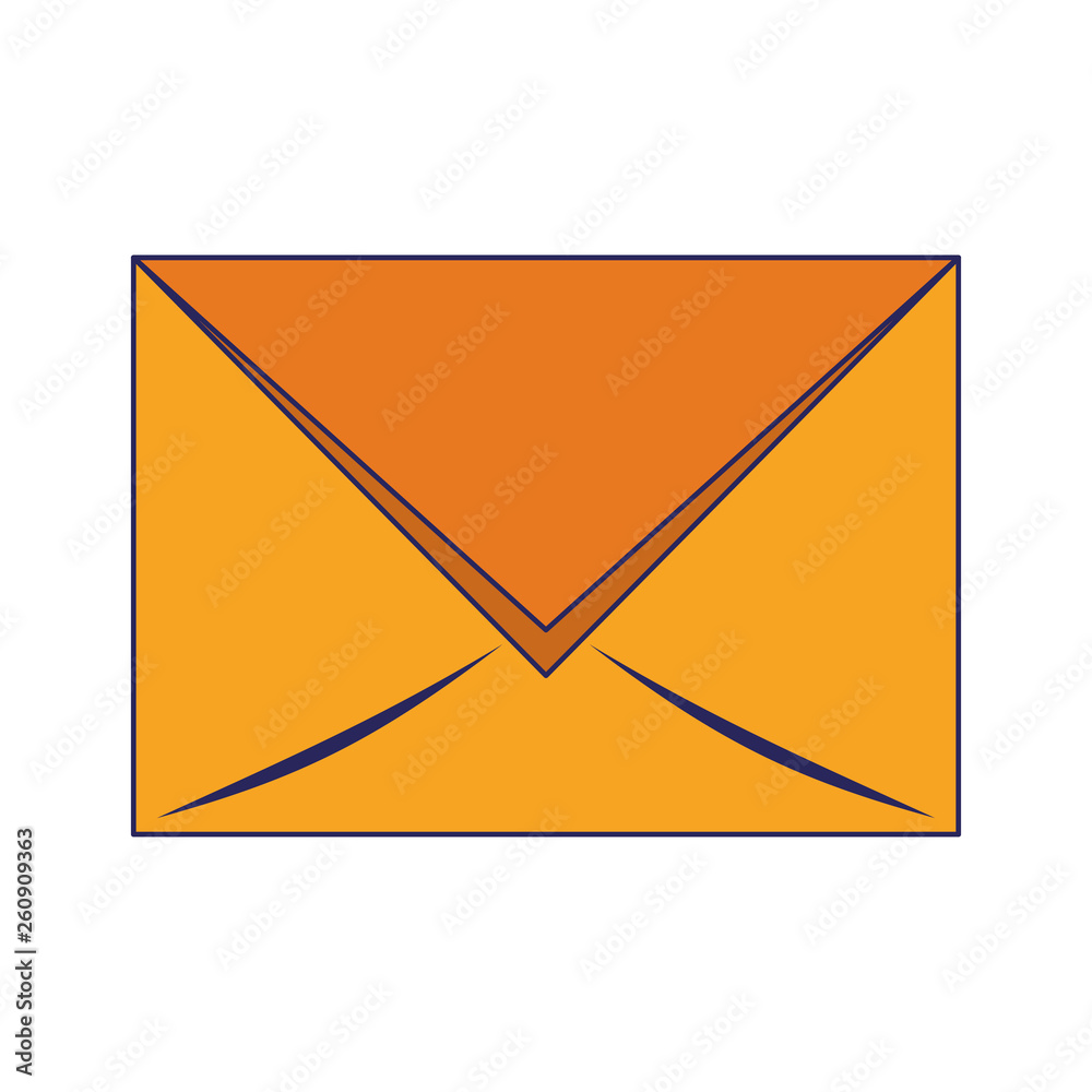 Email envelope symbol isolated blue lines Email envelope symbol isolated blue lines