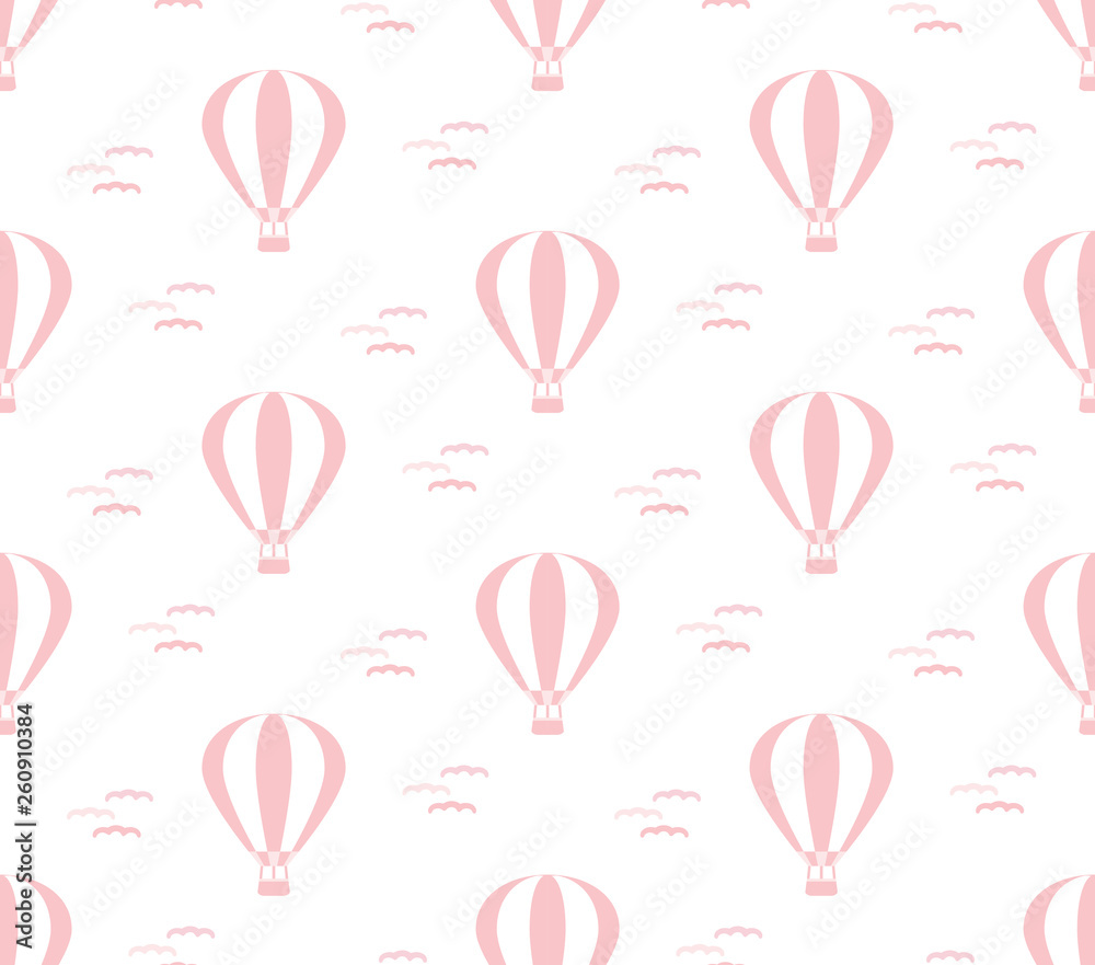 cute pink pattern with balloon