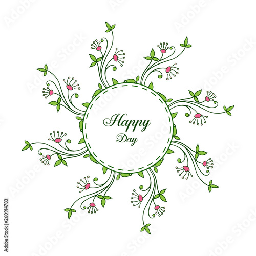 Wallpaper Mural Vector illustration leaf flower frame for ornate happy day Torontodigital.ca