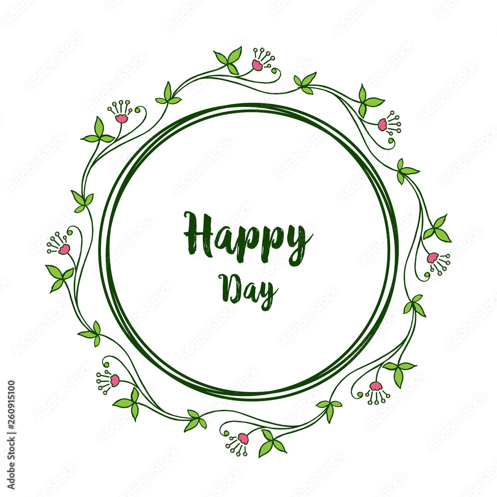 Vector illustration design floral frame for writing happy day Vector illustration design floral frame for writing happy day