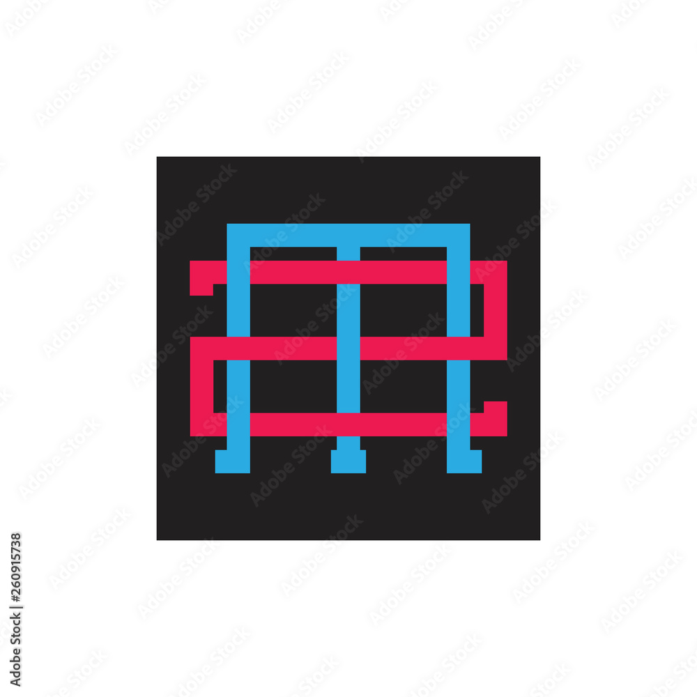 abstract letter 2m overlapping line logo vector abstract letter 2m overlapping line logo vector