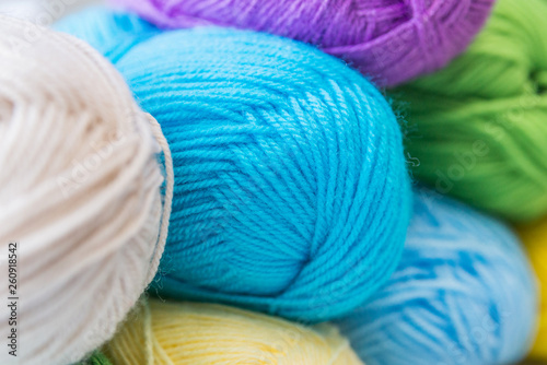 knitting ball of yarn and knitting needles 