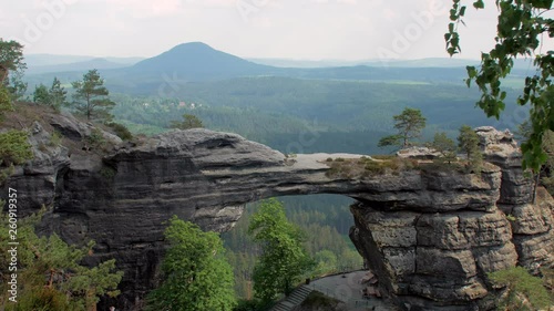 symbol of Bohemian Switzerland, the largest sandstone arch in Europe photo