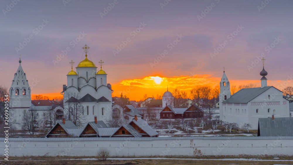 Ipatiev Monastery at sunset. Kostroma, Russia.