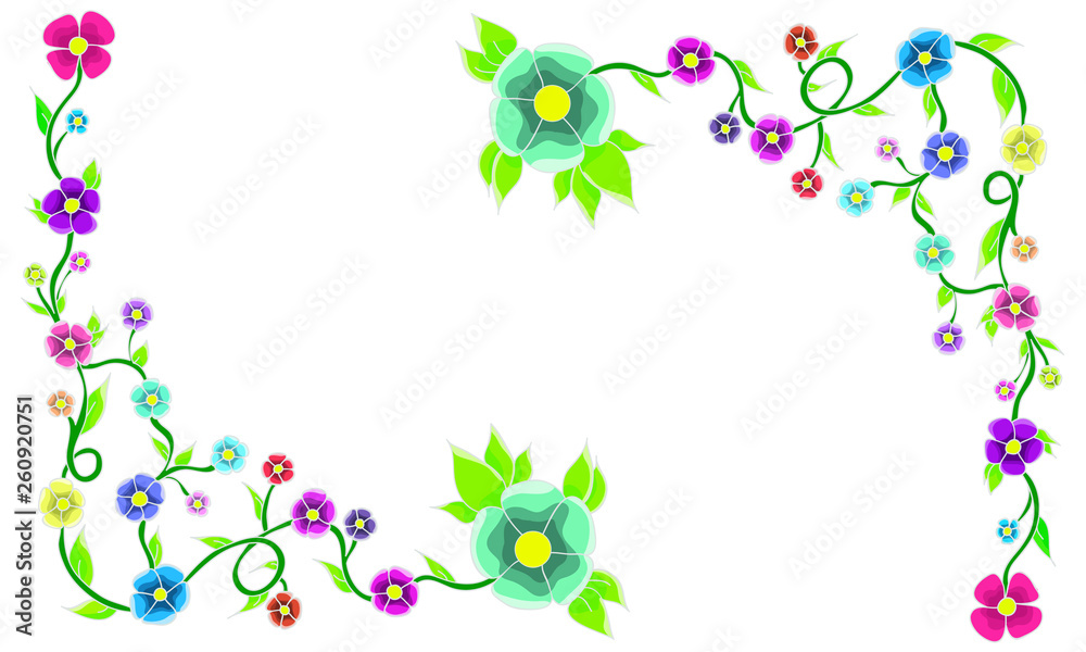 abstract floral background with flowers and butterflies abstract floral background with flowers and butterflies