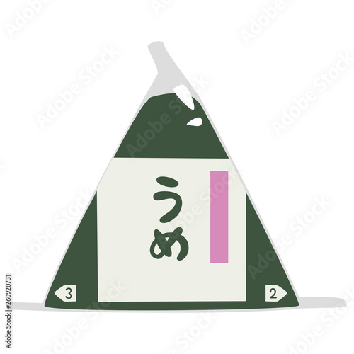 おにぎりのイラスト コンビニで売ってる梅おにぎり Stock Vector Adobe Stock
