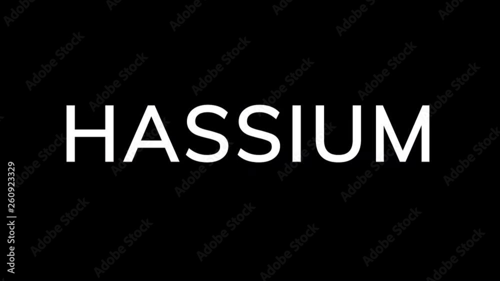 From the Glitch effect arises Element of periodic table HASSIUM. Then the TV turns off. Alpha channel Premultiplied - Matted with color black From the Glitch effect arises Element of periodic table HASSIUM. Then the TV turns off. Alpha channel Premultiplied - Matted with color black