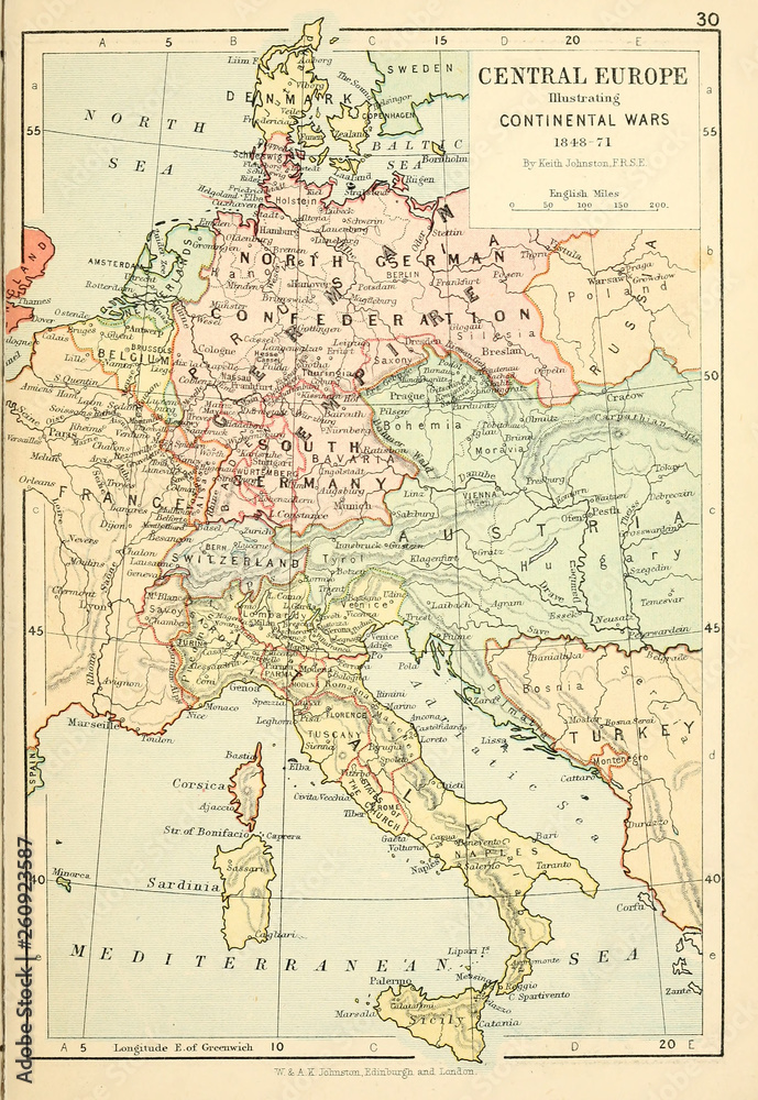 Old map. Engraving image