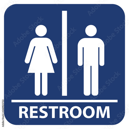 Restroom vector sign