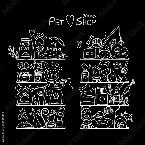 Pet shop background for your design