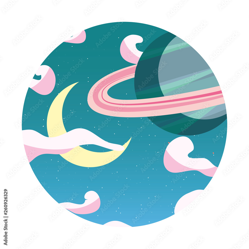 Obraz premium moon planet cloud sky