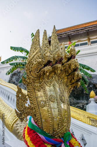 Naga of Phra Phutthabat temple, Thailand. photo