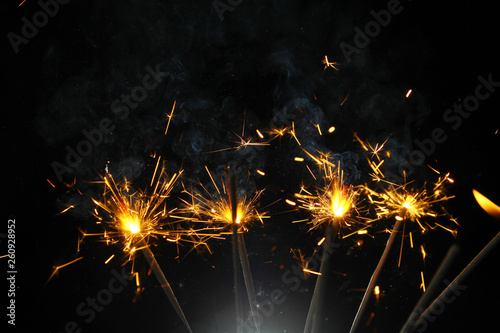 Hand sparkler background