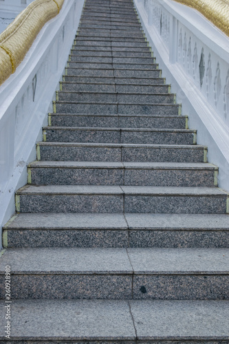 Concrete stairs – Abstract background concept  © poowadon