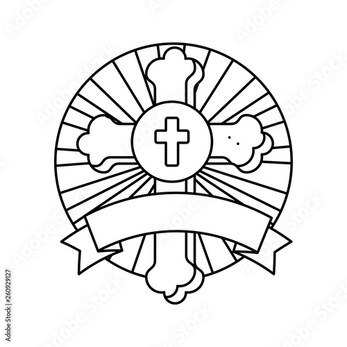 first communion cross with ribbon frame