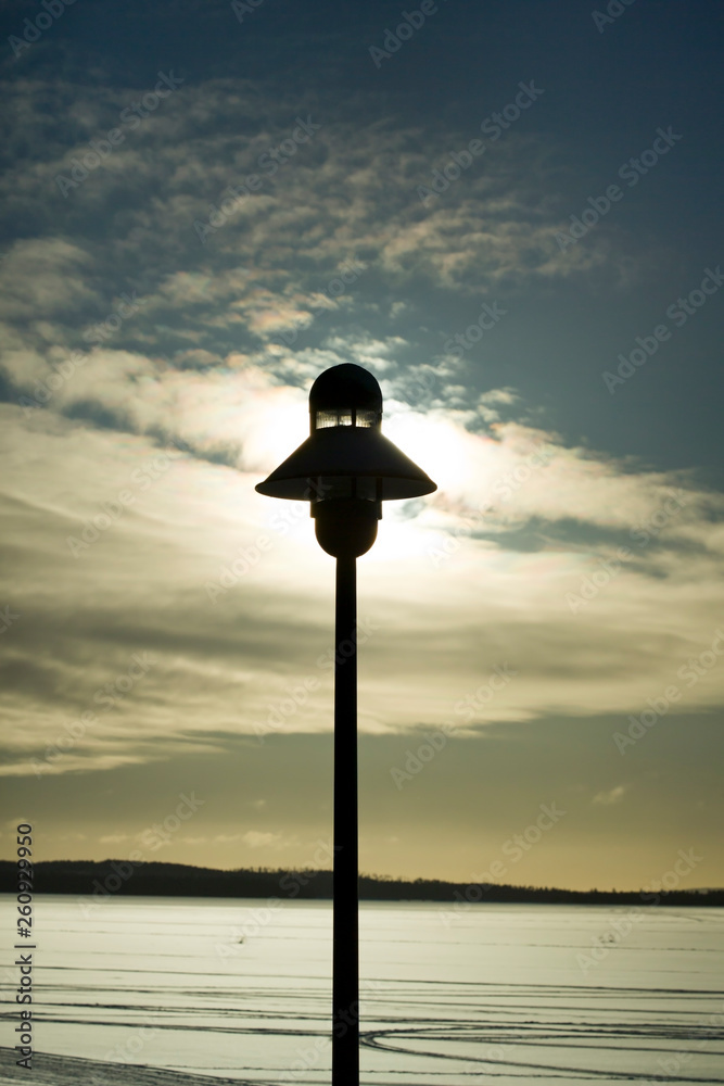 streetlamp silhouette