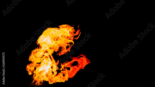 Fire flames on black background. fire on black background isolated. fire patterns.