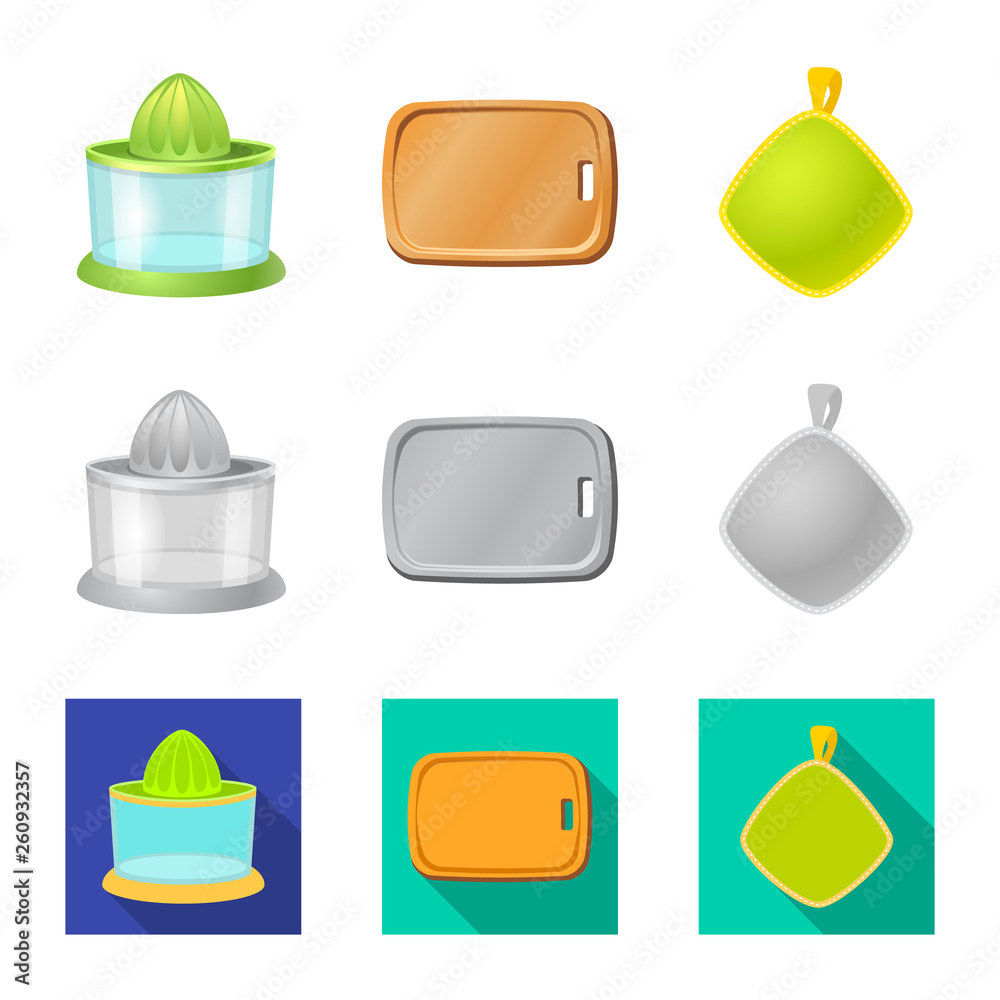 Vector design of kitchen and cook logo. Set of kitchen and appliance stock symbol for web. Vector design of kitchen and cook logo. Set of kitchen and appliance stock symbol for web.