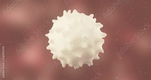 3D animation of white blood cell