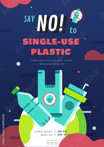 No single use plastic poster layout