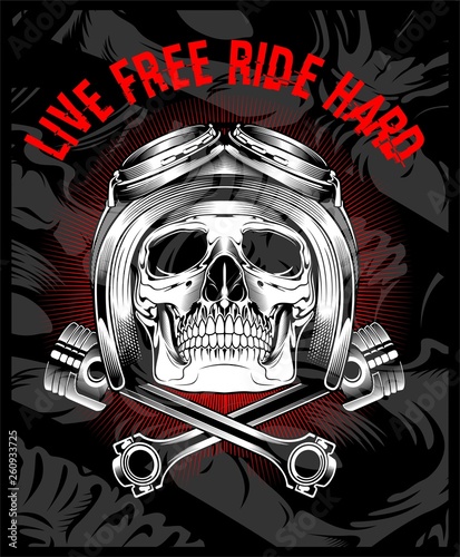 skull helmet vector