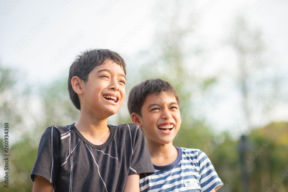 Portrait of sibling boy with happy face Portrait of sibling boy with happy face