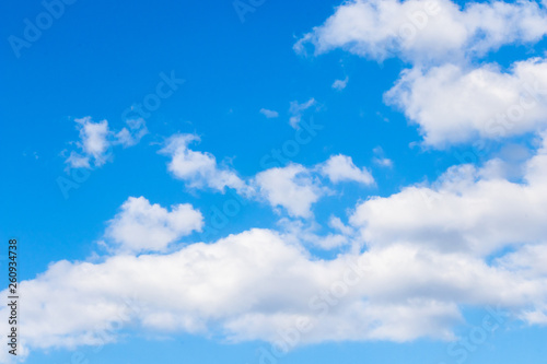 background of beautiful blue sky and white clouds in summer season