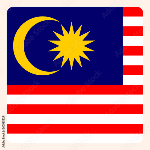 Free Download Malaysia square flag button, social media communication sign, business icon. - GFXLoad