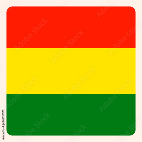 Bolivia square flag button  social media communication sign  business icon.