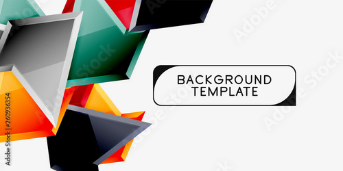 Free Download Bright colorful triangular poly 3d composition,abstract geometric background, minimal design, polygonal futuristic poster - GFXLoad