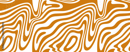 Vector Seamless Border with Flowing Caramel. Abstract Texture. Creative Food Background for Packaging and Advertisement