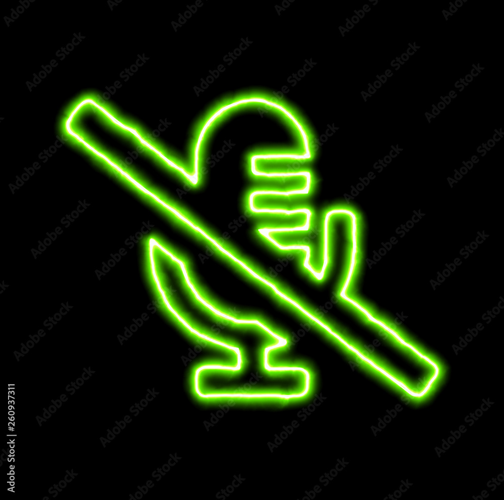 green neon symbol microphone slash green neon symbol microphone slash