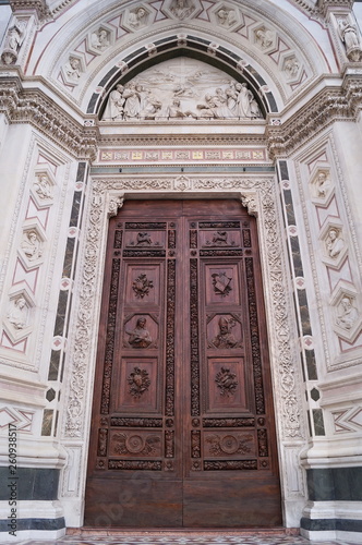Door of the cathedral of Florence, Italy