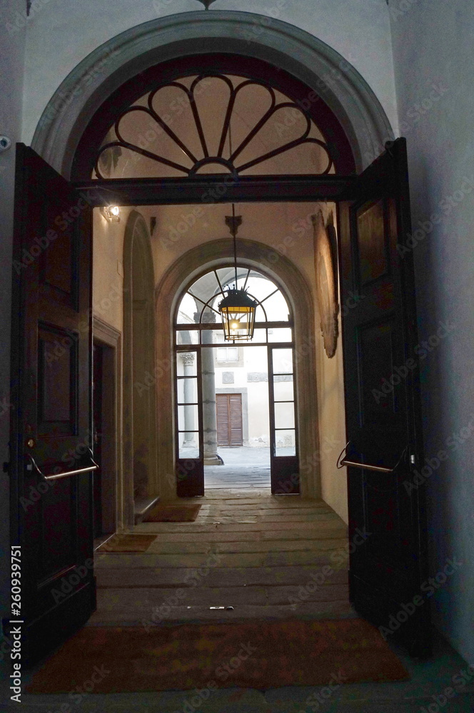 Entrance of Rucellai palace, Florence, Italy Entrance of Rucellai palace, Florence, Italy
