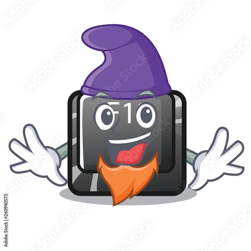 Elf button f12 on a keyboard mascot