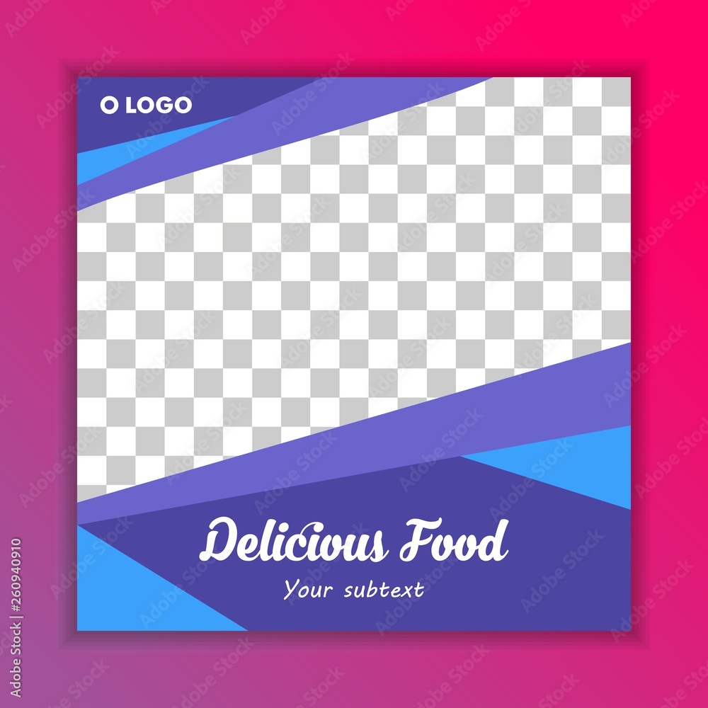 Food Restaurant Social Banner Template Vector