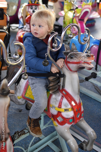 child at the funfair